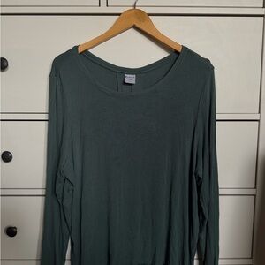 Athleta Long Sleeve Scoop Neck Top - Deep Teal Green